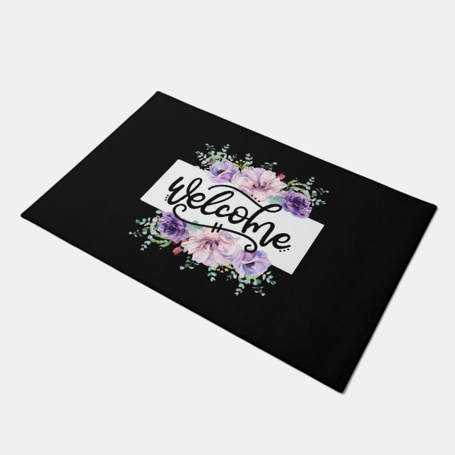 Tapis de bienvenue à motif floral (Incliné)