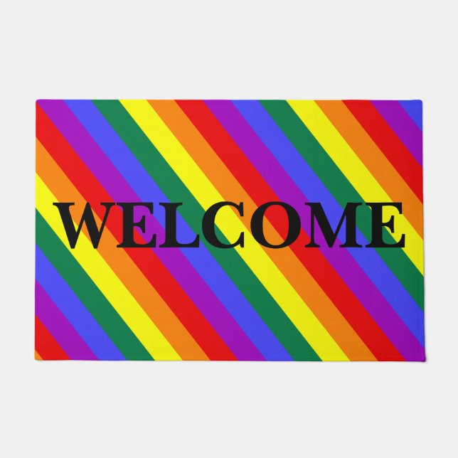 Tapis de bienvenue aux couleurs LGBT (Devant)