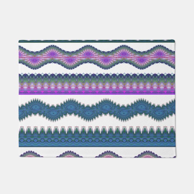 Tapis de bienvenue Bohème Zigzag  (Devant)