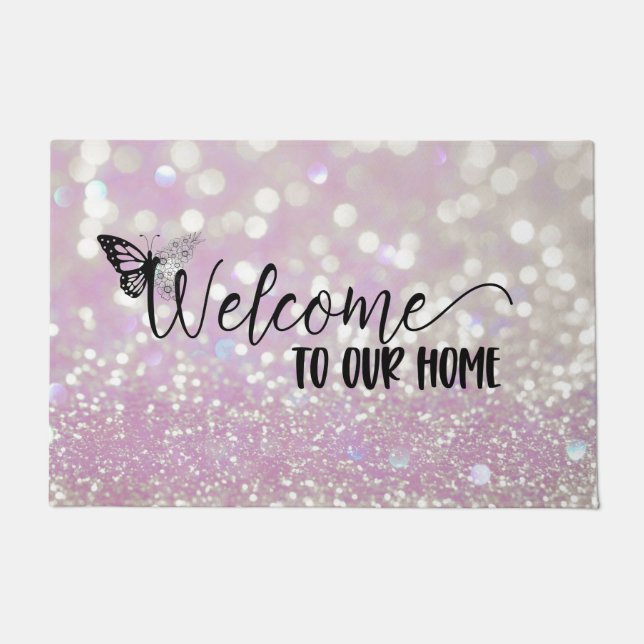 Tapis de bienvenue Bokeh scintillant (Devant)
