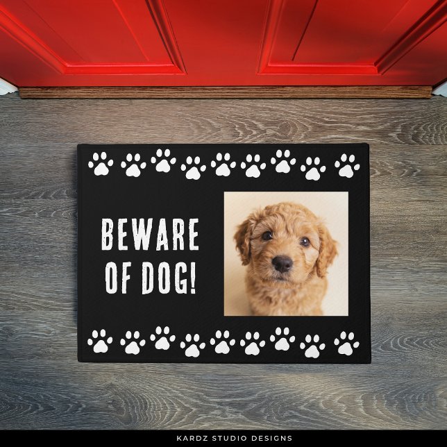 Tapis de bienvenue chien drôle mignon (Personalize with your own photo and choose a size.)