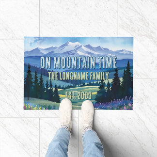 Tapis de bienvenue de chalet de montagne