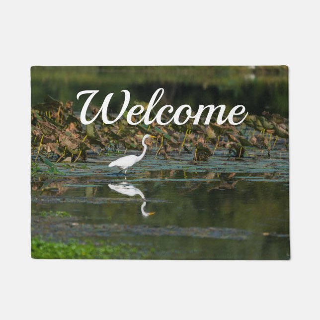 Tapis de bienvenue de la réflexion de l'aigle blan (Devant)