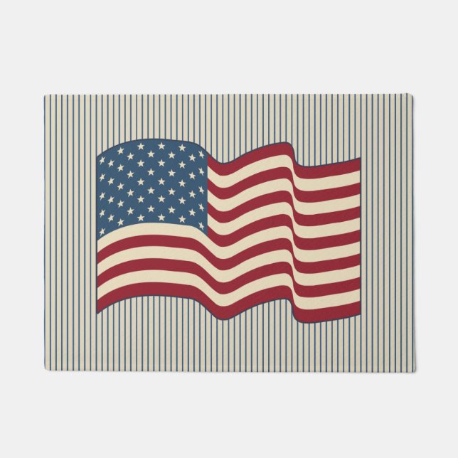 Tapis de bienvenue drapeau américain Tapis de sol  (Devant)