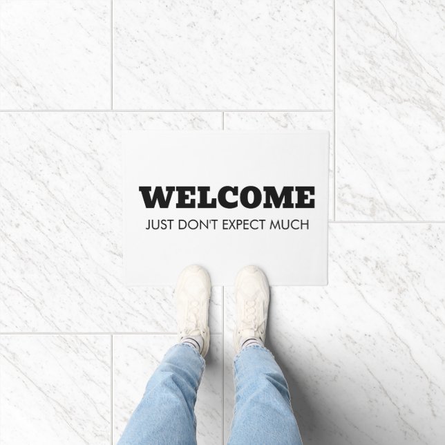 Tapis de bienvenue drôles modernes simples mignons (Intérieur)