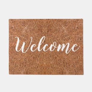 Tapis de bienvenue extérieur en coco rustique