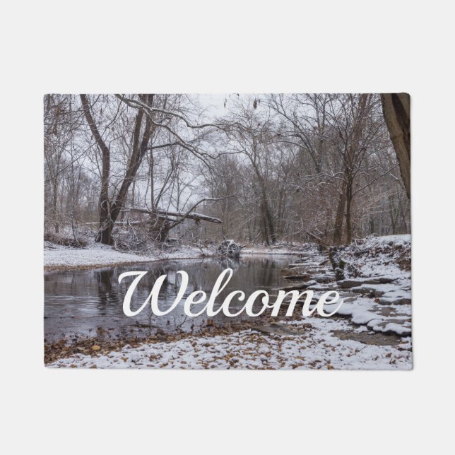 Tapis de bienvenue Finley Hiver Neige (Devant)