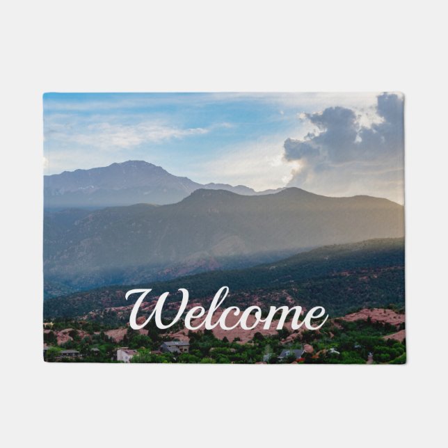 Tapis de bienvenue Hazy Pikes Peak Sunset (Devant)