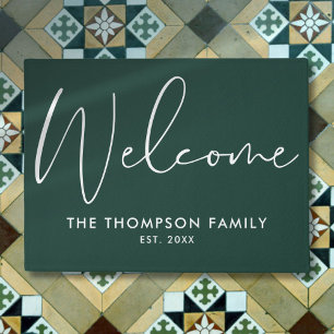 Tapis de bienvenue personnalisé au nom de famille 
