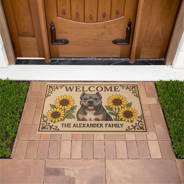 Tapis de bienvenue personnalisé pour chien America (De plein air)