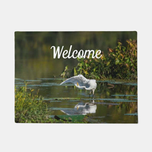 Tapis de bienvenue pour l'examen de l'aile Egret (Devant)