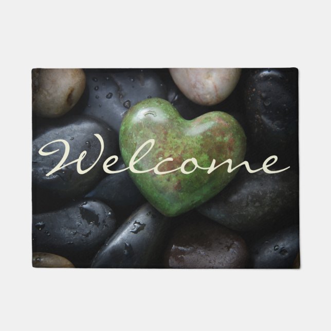 Tapis de bienvenue Stone Heart (Devant)
