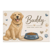 Tapis de bol à nourriture personnalisé pour chien 