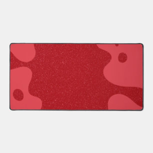 Tapis de bureau à bruit de blob rouge tomate perso