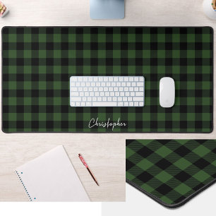 Tapis de bureau à carreaux vert classique Buffalo
