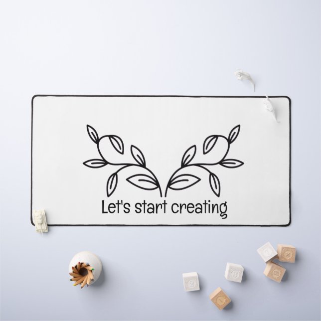 Tapis de bureau à design simple et calme (Tableau pour enfants)
