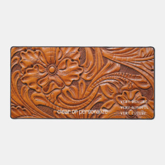 Tapis de bureau à l'aspect cuir pour bureau ou rés
