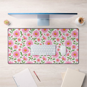 Tapis de bureau à motif botanique de marguerite ro