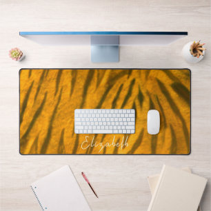 Tapis de bureau à motif de fourrure de tigre avec