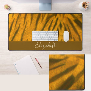Tapis de bureau à motif de fourrure de tigre avec