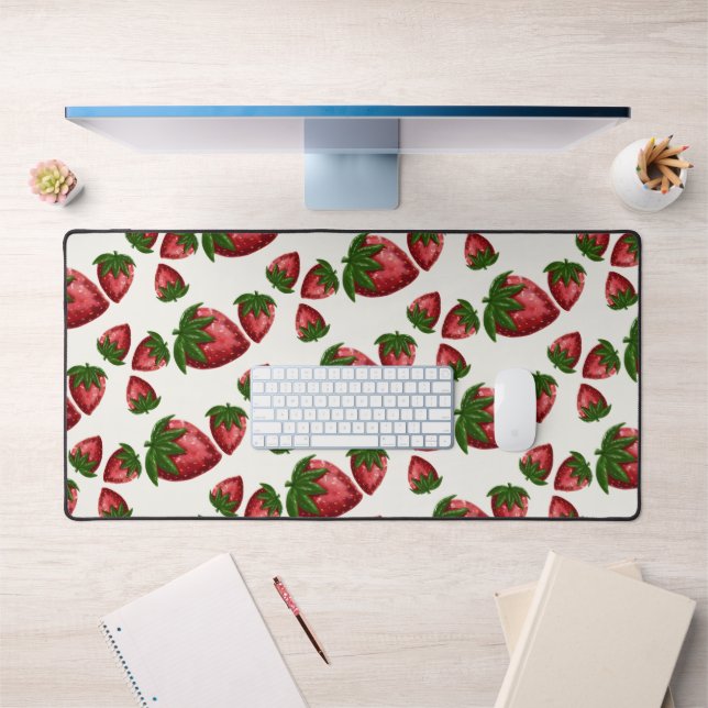 Tapis de bureau à motif de fraise doux comme une b (Bureau 1)