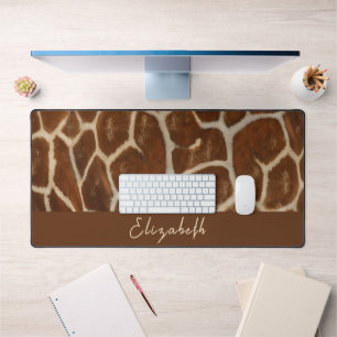 Tapis de bureau à motif fourrure de girafe avec no