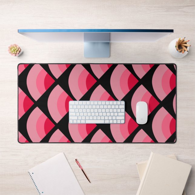 Tapis de bureau à motif inspiré de pastèque rose  (Bureau 1)