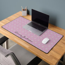 Tapis de Bureau à Motif Sans Couture Rose Élégant 
