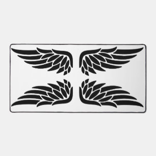 Tapis de bureau à thème noir et blanc Eagle Wing