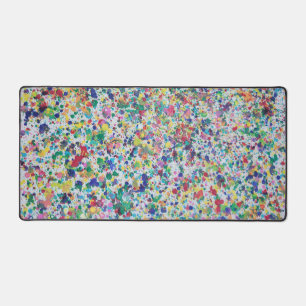 Tapis de bureau abstrait à éclaboussures de peintu