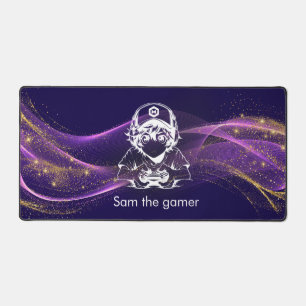 Tapis de bureau Anime Gamer Boy Nom personnalisé V