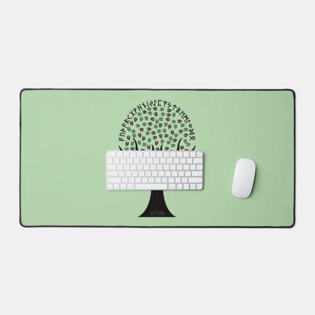 Tapis de bureau Arbre Runique (Clavier et souris)