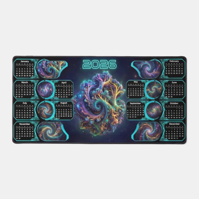 Tapis de bureau Art Fractal de l'espace galactique (Recto)