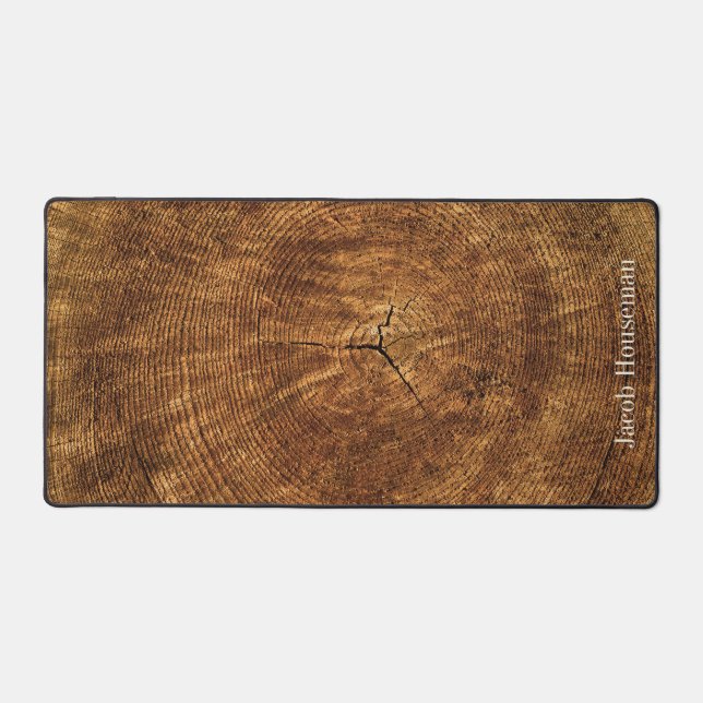 Tapis de bureau aspect bois & sous-mains (Recto)