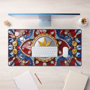 Tapis de bureau aux couleurs de Colombie