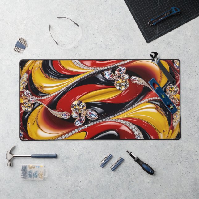 Tapis de bureau aux couleurs de la Belgique (Poste de travail)