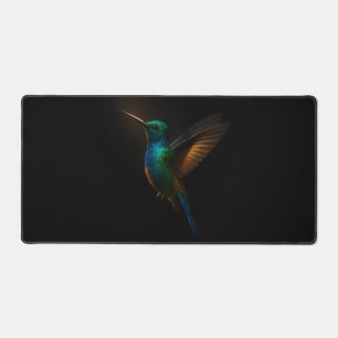 Tapis de bureau avec colibri en vol