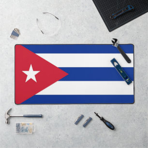 Tapis de bureau avec drapeau de Cuba