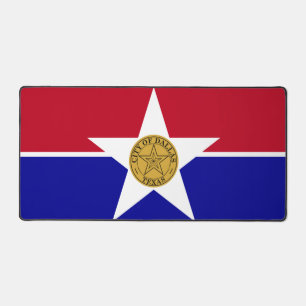 Tapis de bureau avec drapeau de Dallas, États-Unis