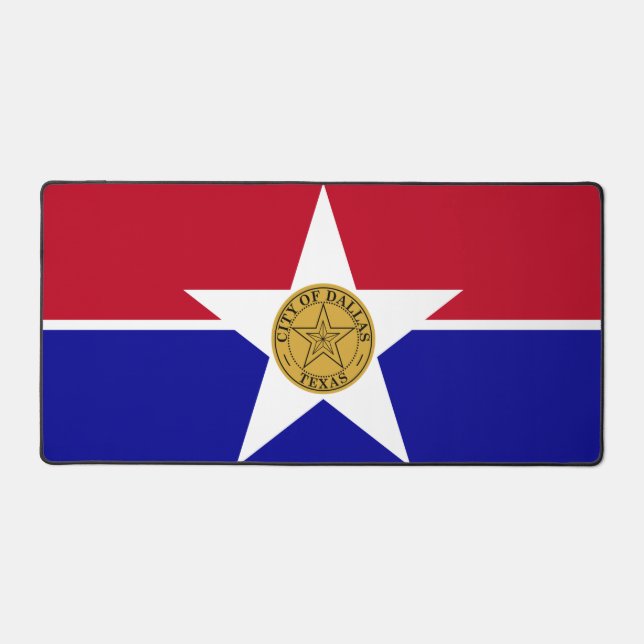 Tapis de bureau avec drapeau de Dallas, États-Unis (Recto)