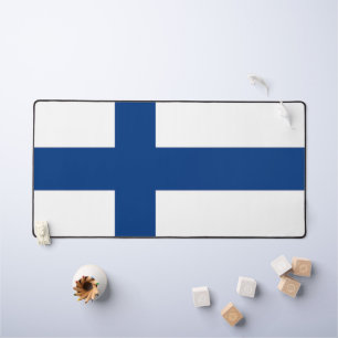 Tapis de bureau avec drapeau de la Finlande