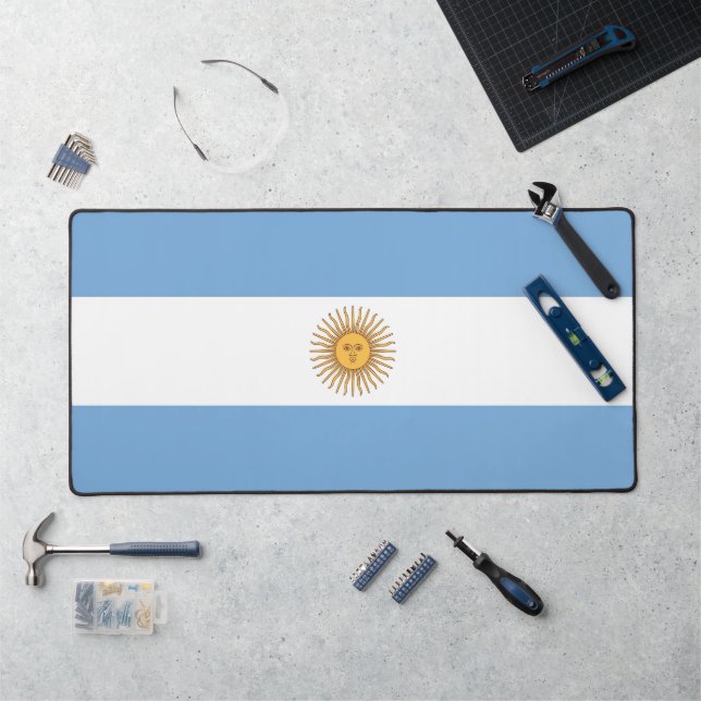 Tapis de bureau avec drapeau de l'Argentine (Poste de travail)