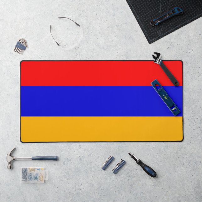 Tapis de bureau avec drapeau de l'Arménie (Poste de travail)