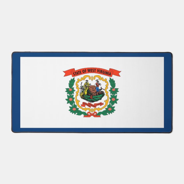 Tapis de bureau avec drapeau de l'État de Virginie (Recto)