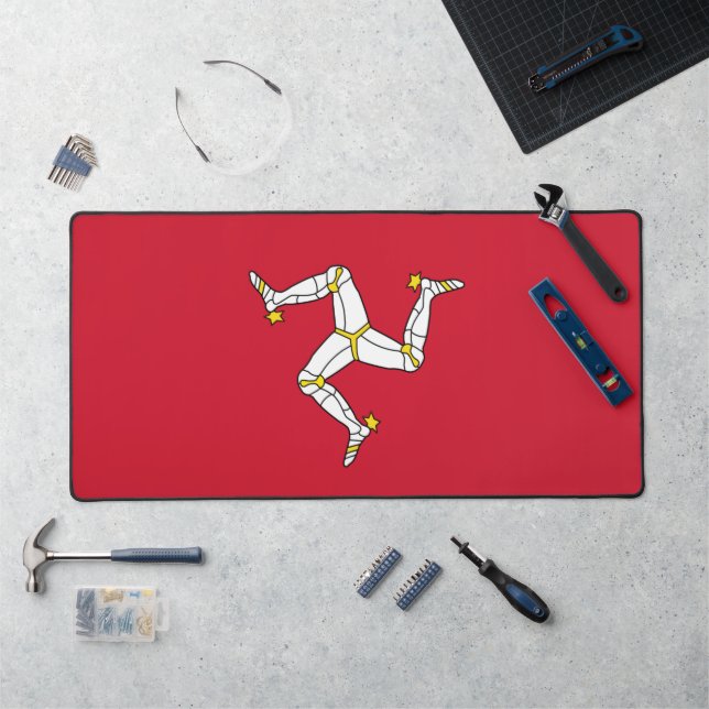 Tapis de bureau avec drapeau de l'île de Man, Roya (Poste de travail)