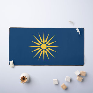 Tapis de bureau avec drapeau de Macédoine