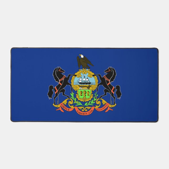 Tapis de bureau avec drapeau de Pennsylvanie, État (Recto)