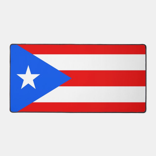 Tapis de bureau avec drapeau de Porto Rico, États- (Recto)