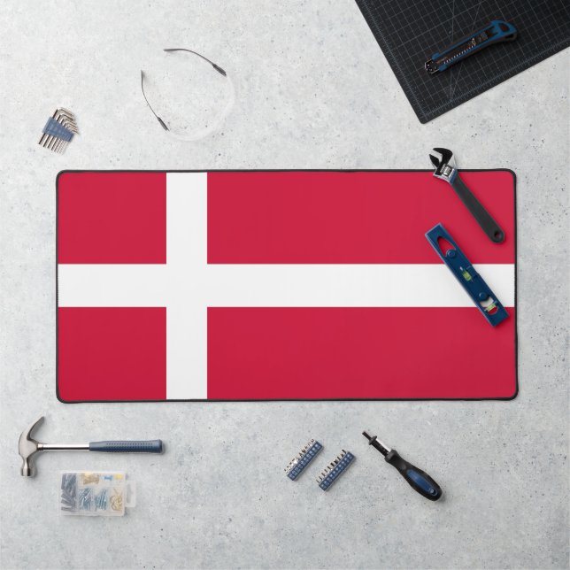 Tapis de bureau avec drapeau du Danemark (Poste de travail)