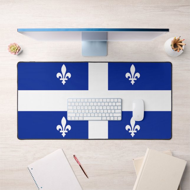 Tapis de bureau avec drapeau du Québec, Canada (Bureau 1)